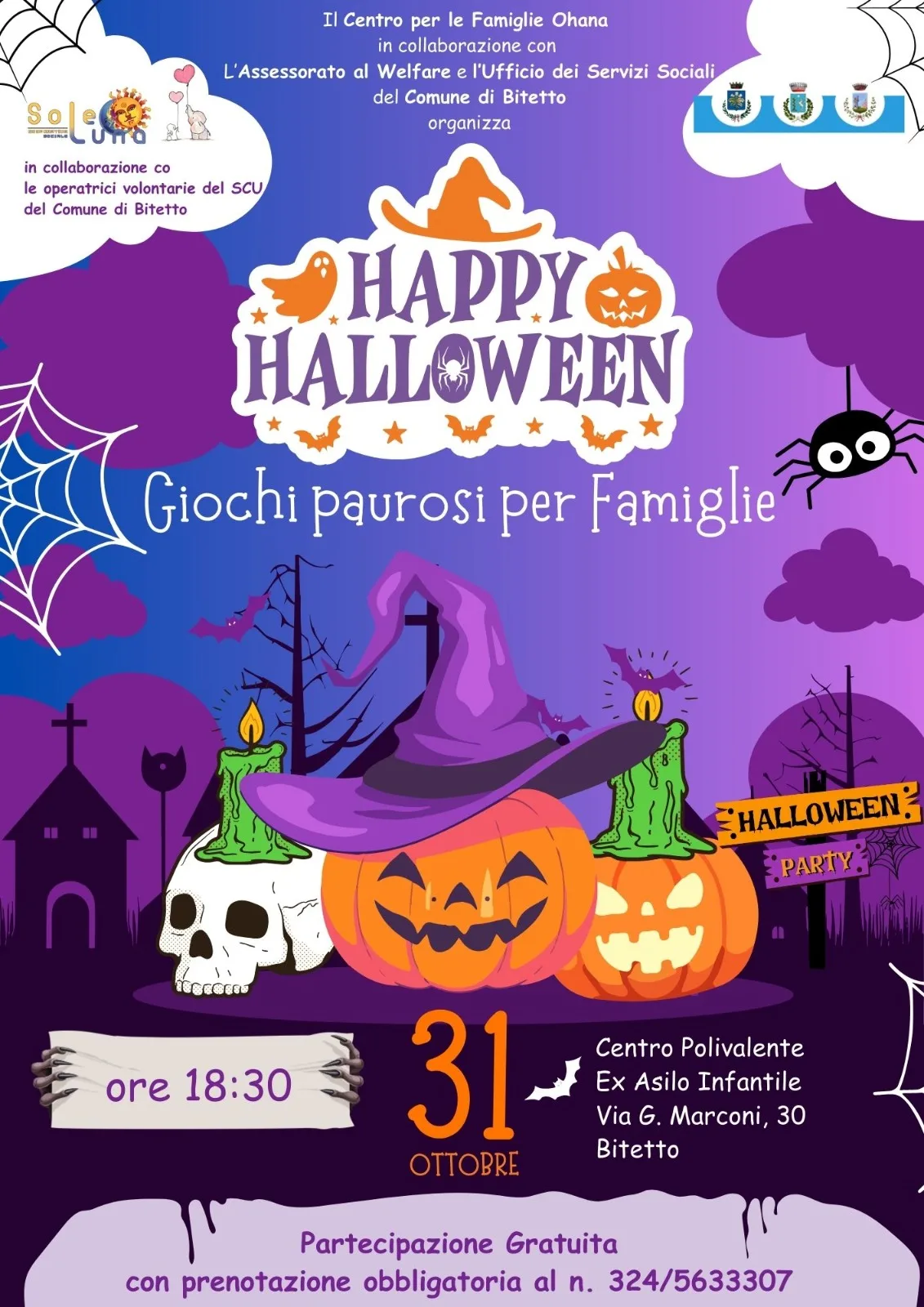 titolo immagine Immagine di Happy Halloween - Giochi paurosi per Famiglie a Bitetto